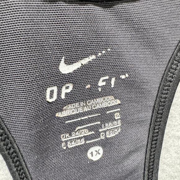 Nike Tank Top Womens 1X Black Racerback Activewear Pullover Dri Fit Gym Training - Picture 2 of 6